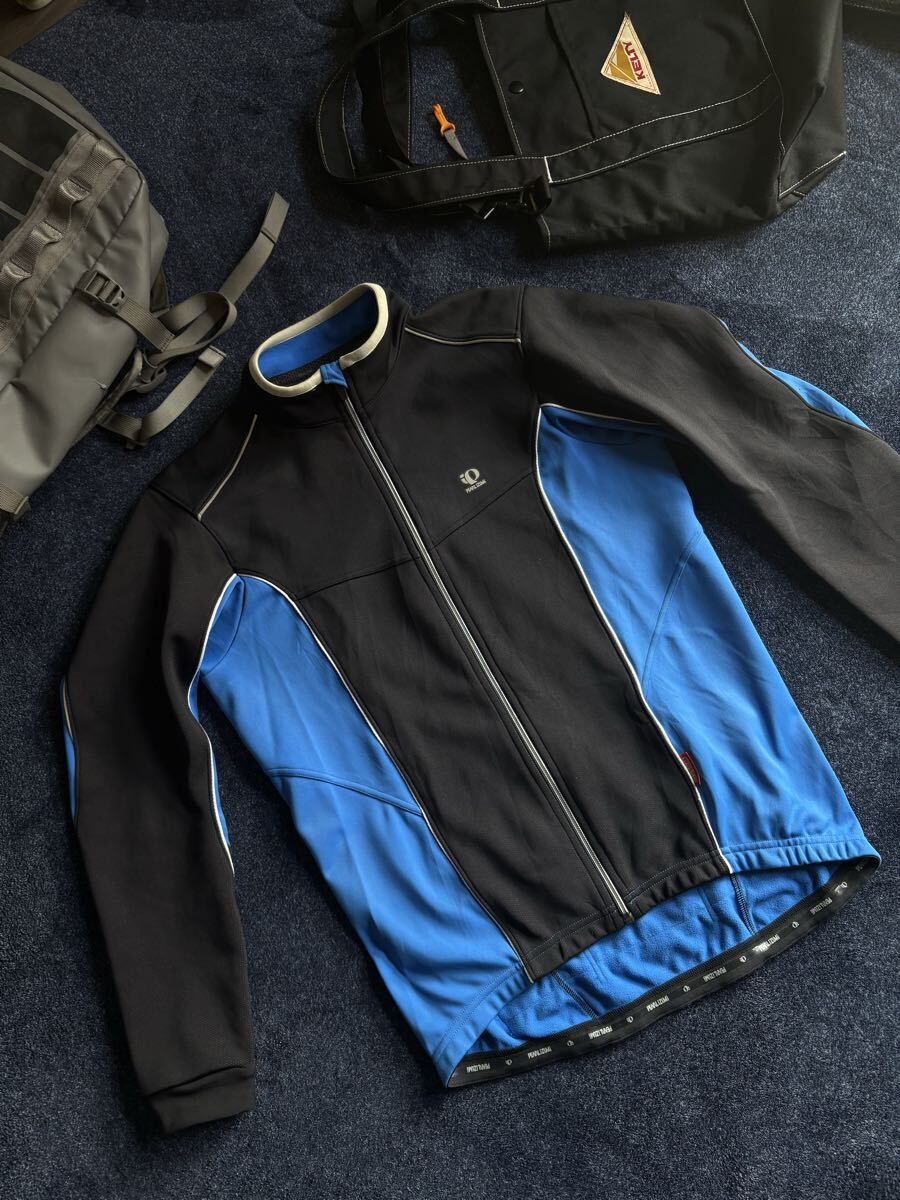 超美品 定価18,700円 PEARL IZUMI パールイズミ ソフトシェル フルジップジャケット ストレッチ WINDBREAKサイクルジャージ sizeM_画像9
