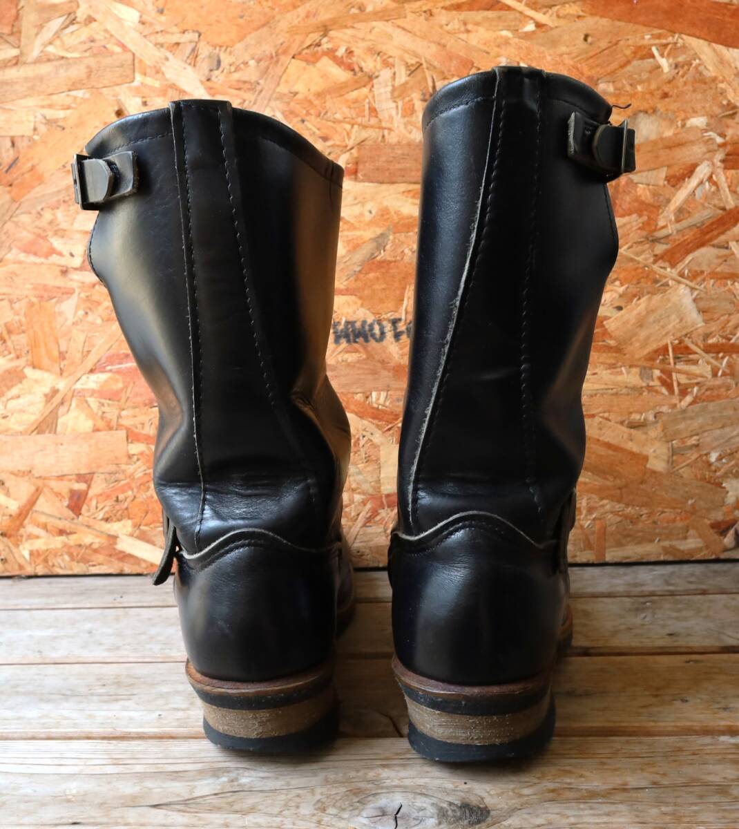 【7.5D サイド刻印 PT83 92年】レッドウィング 2268 エンジニア ブーツ ブラッククローム スチールトゥ redwing ビンテージ 茶芯