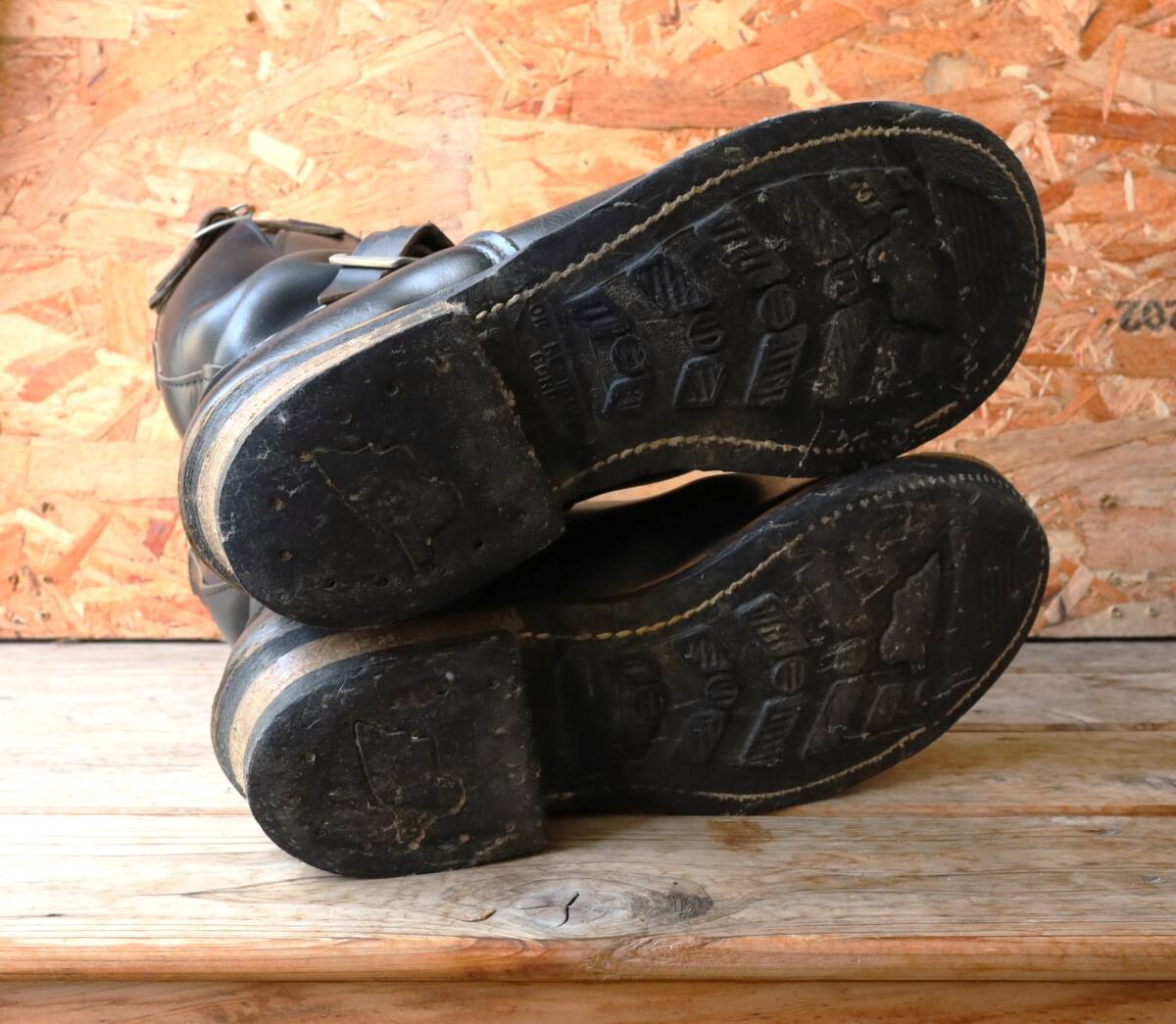 【7.5D 95年 PT91プリント】レッドウィング 2268 エンジニア ブーツ ブラッククローム スチールトゥ redwing ビンテージ 茶芯