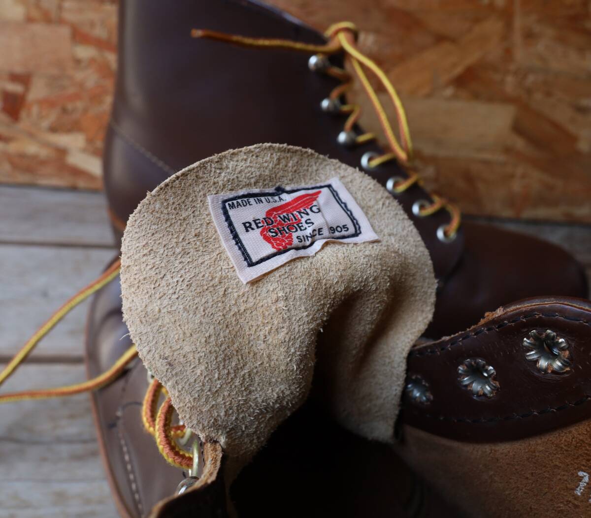 【70s 10H ほぼDEAD 舊プリント羽タグ】レッドウィング 777 アイリッシュセッター ガラスレザー レースアップ ブーツ redwing ビンテージ