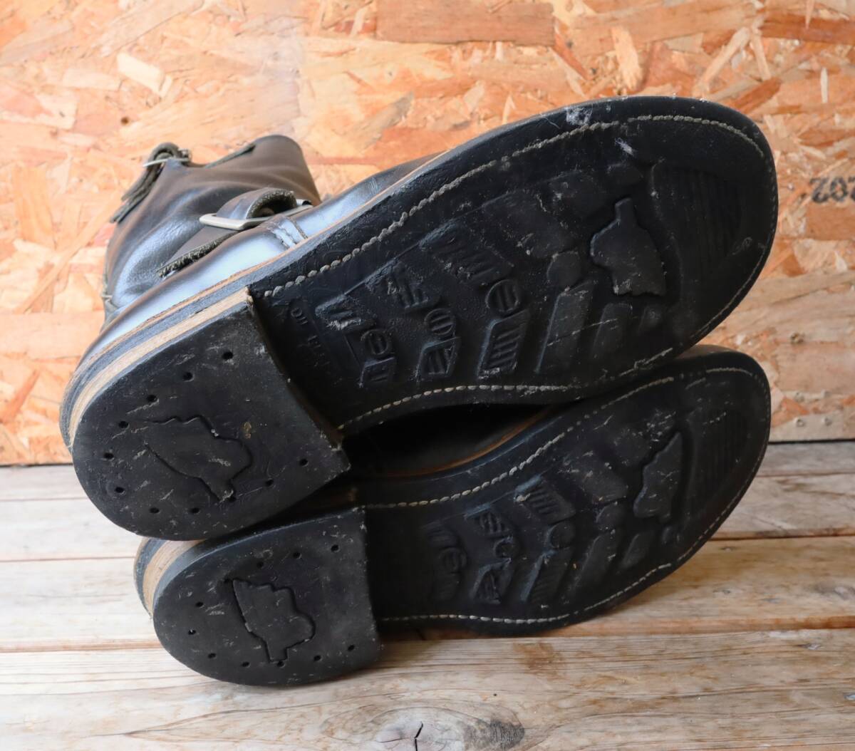 【7.5D サイド刻印 PT83 92年】レッドウィング 2268 エンジニア ブーツ ブラッククローム スチールトゥ redwing ビンテージ 茶芯