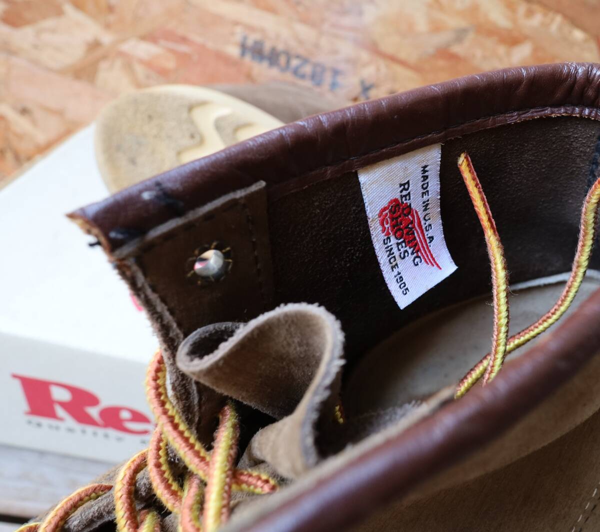 【9EE 箱付 サイド羽タグ 00年】レッドウィング 2877 アイリッシュセッター ヌバック ブラウン 編み上げ ブーツ redwing ビンテージ