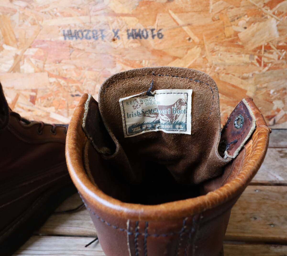 【7.5E 50周年モデル 犬タグ】レッドウィング 1950 アイリッシュセッター ダークブラウン レースアップ ワークブーツ redwing カヌーモック
