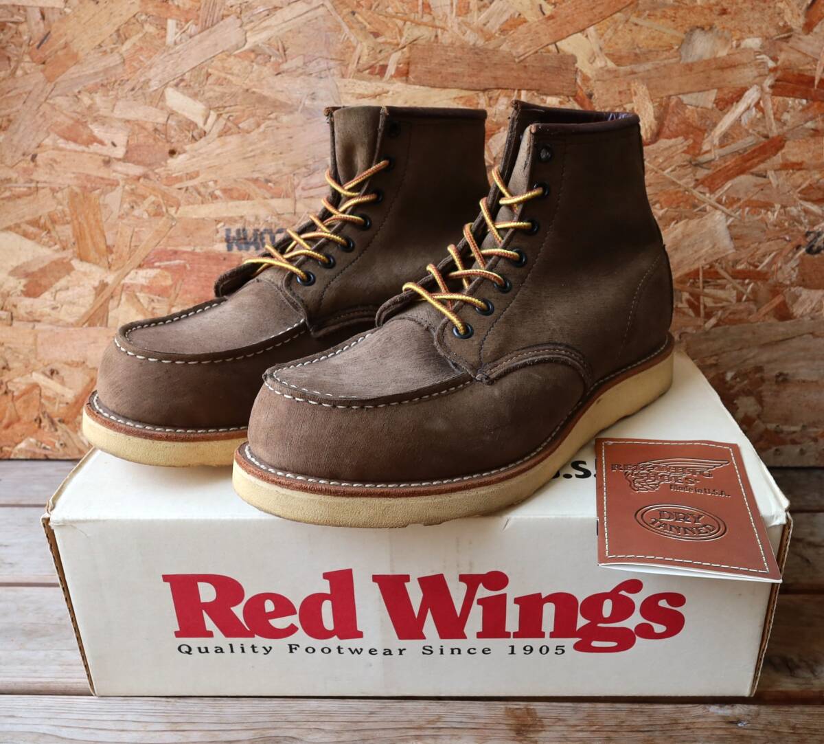 【9EE 箱付 サイド羽タグ 00年】レッドウィング 2877 アイリッシュセッター ヌバック ブラウン 編み上げ ブーツ redwing ビンテージ
