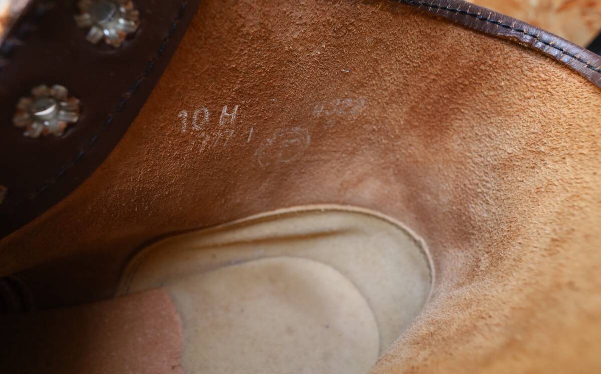 【70s 10H ほぼDEAD 舊プリント羽タグ】レッドウィング 777 アイリッシュセッター ガラスレザー レースアップ ブーツ redwing ビンテージ