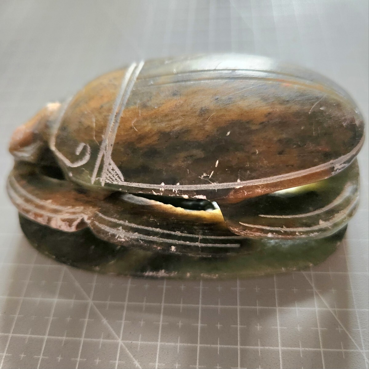 希少 スカラベ 約10cmx6.5cmx3.5cm 重量約250g 置物 エジプト _画像2