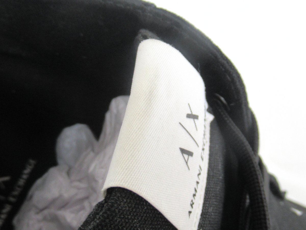○ 未使用品 タグ付き ARMANI EXCHANGE アルマーニ エクスチェンジ ＡＸロゴ ブーツ ブラック XUＭ013 XV670 サイズ10 箱付き