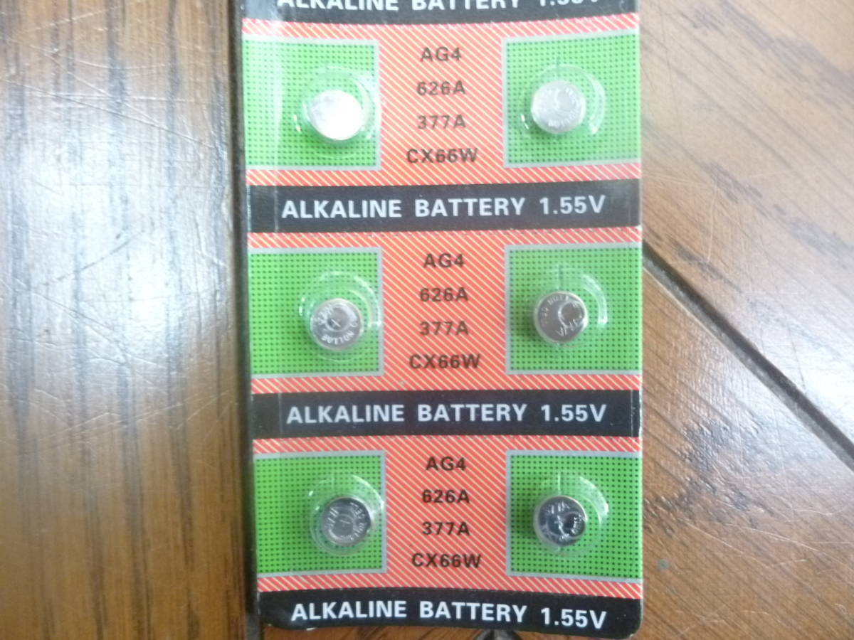 新品 時計用 ボタン電池 AG4/SR626SW/377/SR66/LR626/LR66互換品 1シート10個 1.55V \128即決_画像3