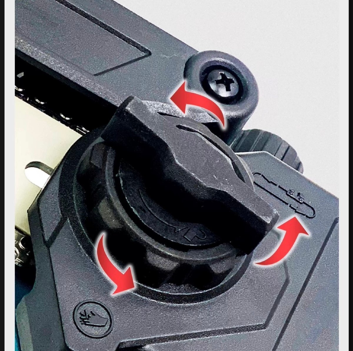 1円 電動チェーンソー ミニチェーンソー 6インチ 高速切削20cmチェンソー 強力チェンソー チェーン 2枚 バッテリー2枚付き 高速チェンソー_画像5