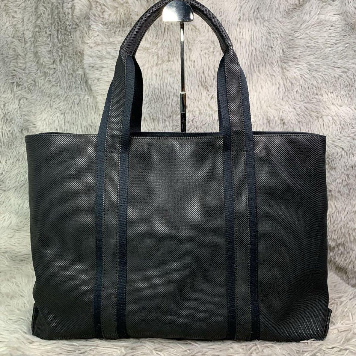 極美品 BOTTEGAVENETA ボッデガベネダ マルコポーロ トートバッグ ショルダーバッグ A4収納 肩がけ 大容量 通勤 ビジネス ブラック メンズ