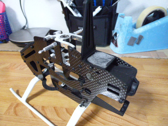 ALIGNT-REX 450PROカーボンメインフレーム一式中古_画像6