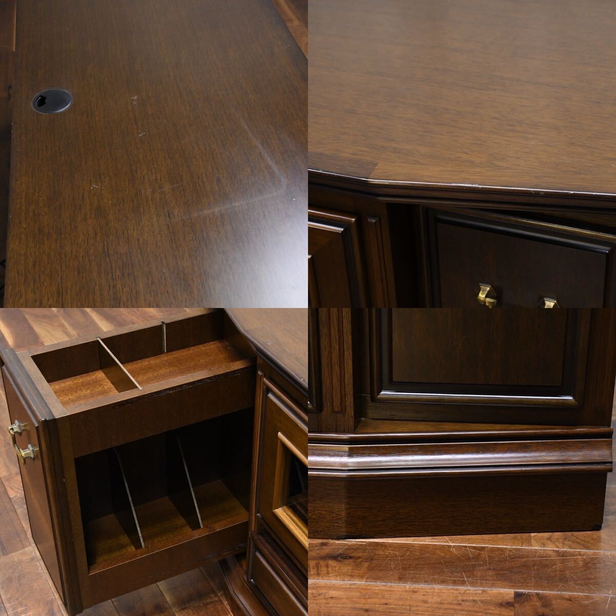 EIC3 マルニ木工 地中海ロイヤル ROYAL テレビボード 48万 ローボード W1500 テレビ台 AV/TVボード キャビネット ビーチ材 リビングボード_画像8