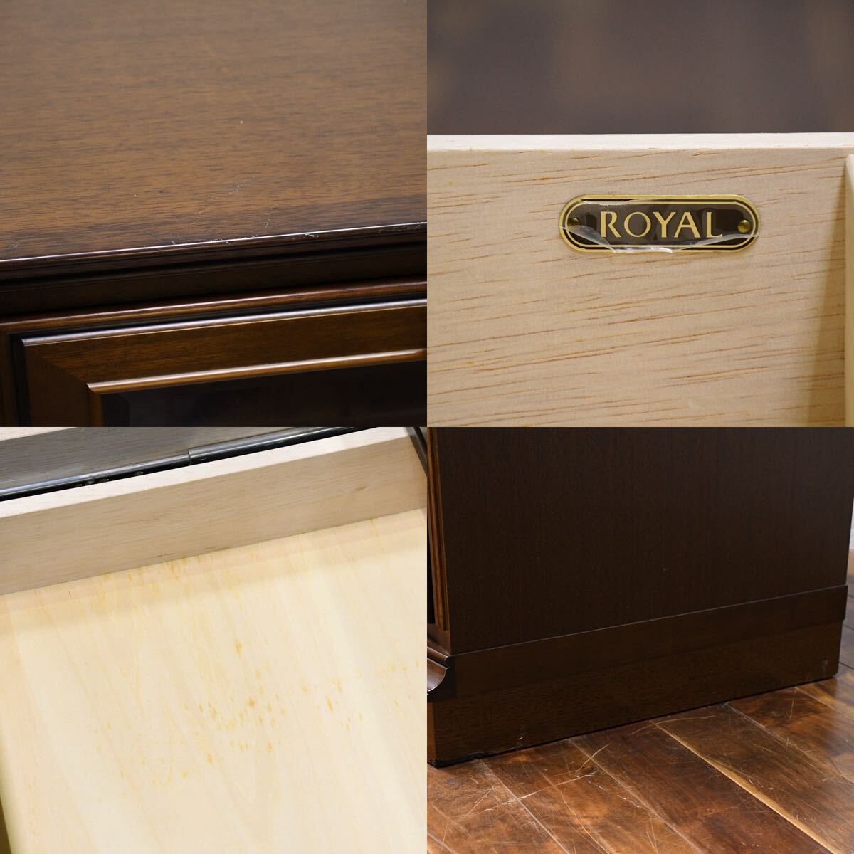 EIC3 マルニ木工 地中海ロイヤル ROYAL テレビボード 48万 ローボード W1500 テレビ台 AV/TVボード キャビネット ビーチ材 リビングボード_画像9