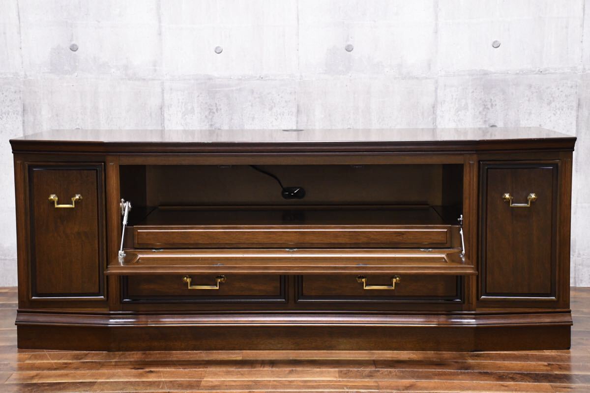 EIC3 マルニ木工 地中海ロイヤル ROYAL テレビボード 48万 ローボード W1500 テレビ台 AV/TVボード キャビネット ビーチ材 リビングボード_画像2