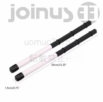 ジャズ ドラムブラシ 格納式 ナイロン ブリッスルスクラバー スティック 音楽 アクセサリー ラバーハンドル付き 打楽器_画像2