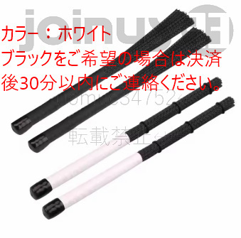 ジャズ ドラムブラシ 格納式 ナイロン ブリッスルスクラバー スティック 音楽 アクセサリー ラバーハンドル付き 打楽器_画像5
