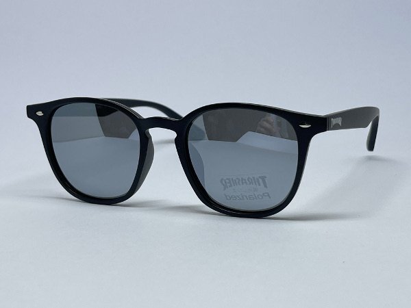 送料無料 サングラス THRASHER スラッシャー 1030MR BK-SI 偏光＆ミラーレンズ・シルバーミラー_画像1