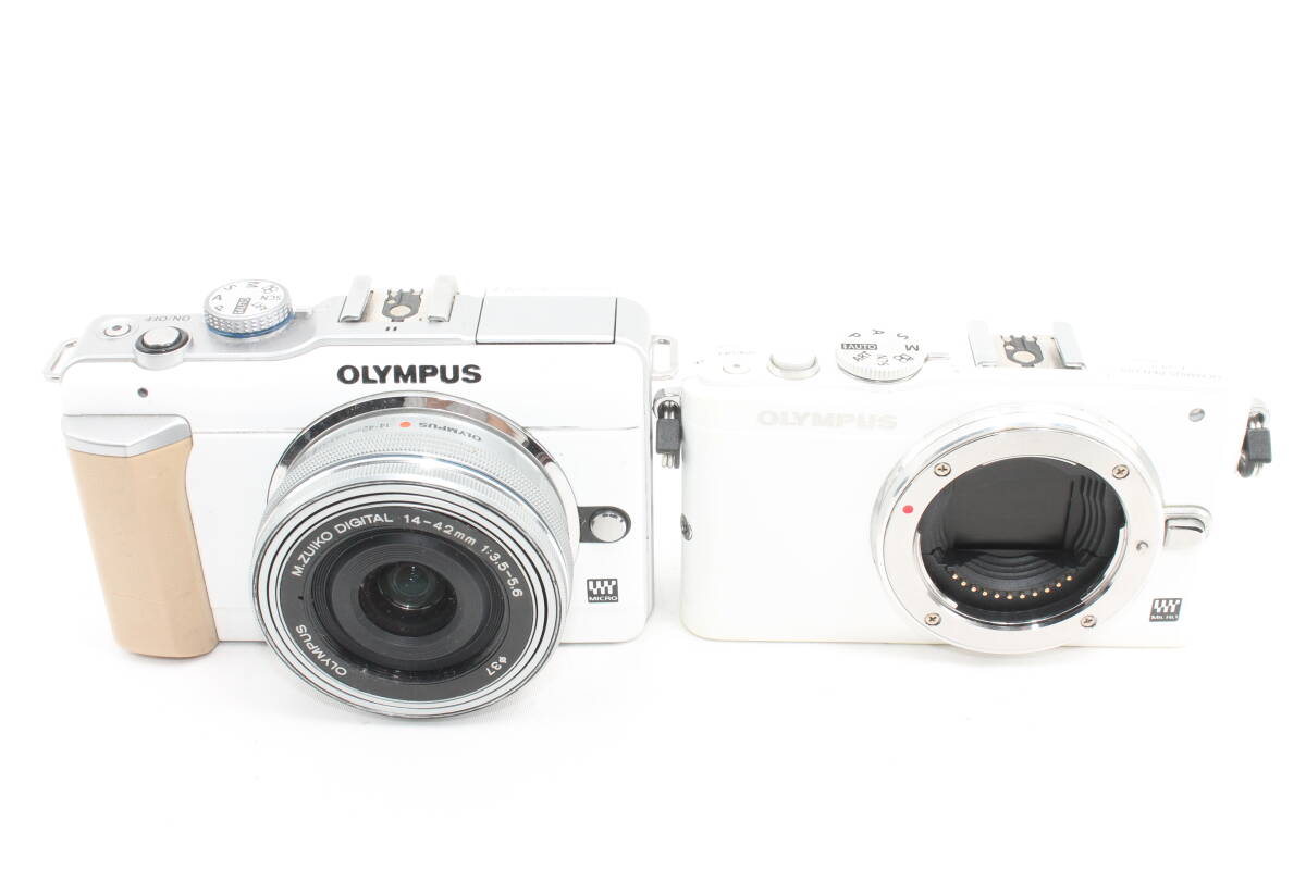 【20250711KNE-24】OLYMPUS ミラーレス一眼 PEN Lite E-PL5 E-PL1　M ZUIKO14-42パンケーキレンズ