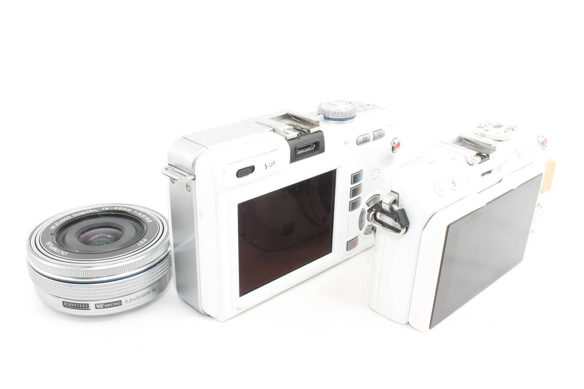 【20250711KNE-24】OLYMPUS ミラーレス一眼 PEN Lite E-PL5 E-PL1　M ZUIKO14-42パンケーキレンズ