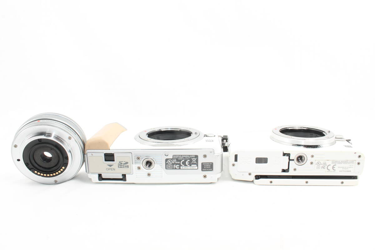 【20250711KNE-24】OLYMPUS ミラーレス一眼 PEN Lite E-PL5 E-PL1　M ZUIKO14-42パンケーキレンズ