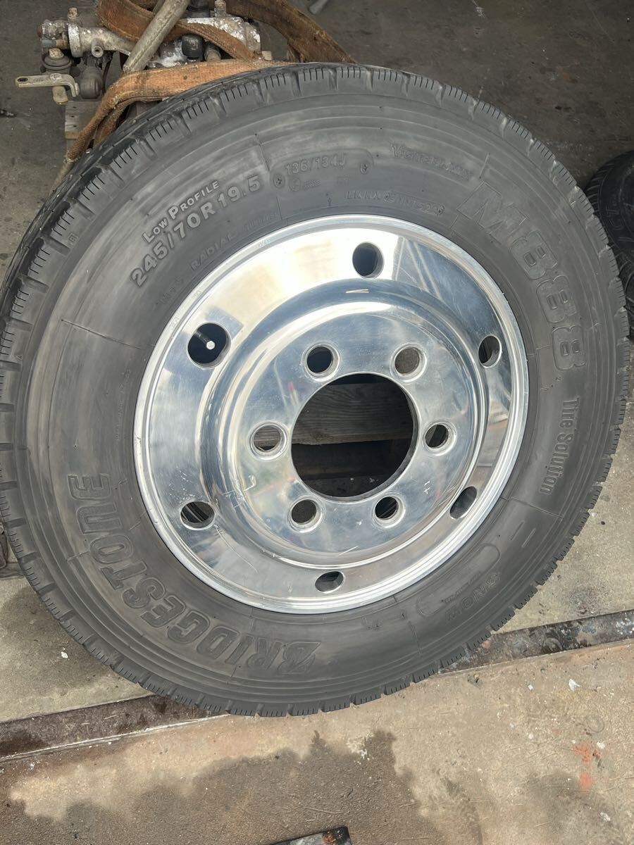 19.5x6.75 BS タフブライト　アルミホイール　245-70/19.5 M888ミックス　中古　 ブリヂストン
