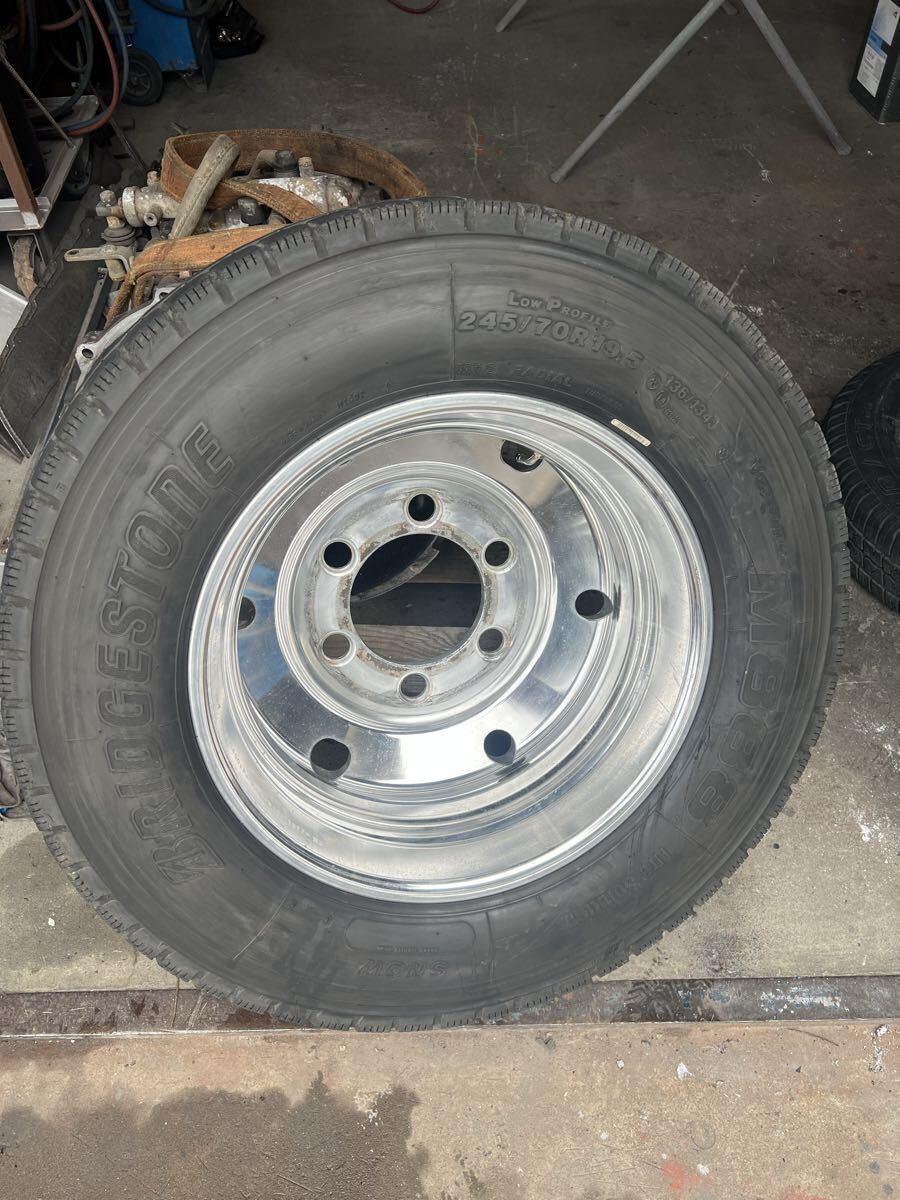 19.5x6.75 BS タフブライト　アルミホイール　245-70/19.5 M888ミックス　中古　 ブリヂストン