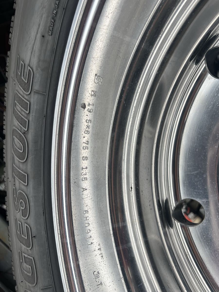 19.5x6.75 BS タフブライト　アルミホイール　245-70/19.5 M888ミックス　中古　 ブリヂストン