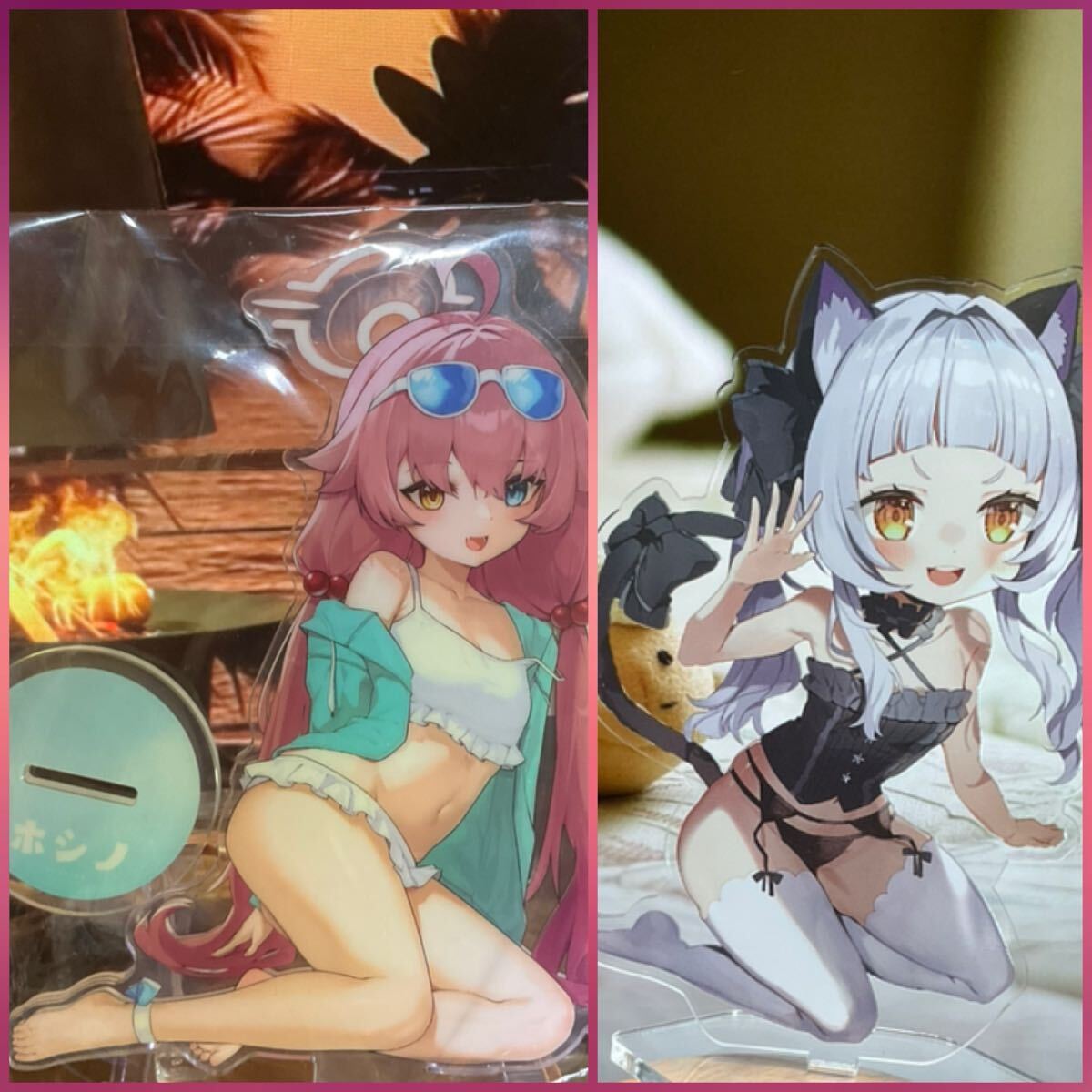 ホロライブ 紫咲シオン ガーターベルト ブルーアーカイブ ホシノ アクリルスタンド フィギュア ブルアカ 美少女 巨乳 セクシ