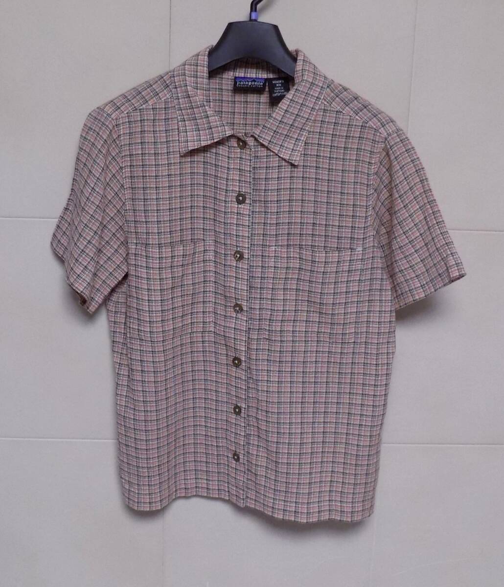 美品 Patagonia パタゴニア　チェック　半袖シャツ XS　（管T）　_画像1
