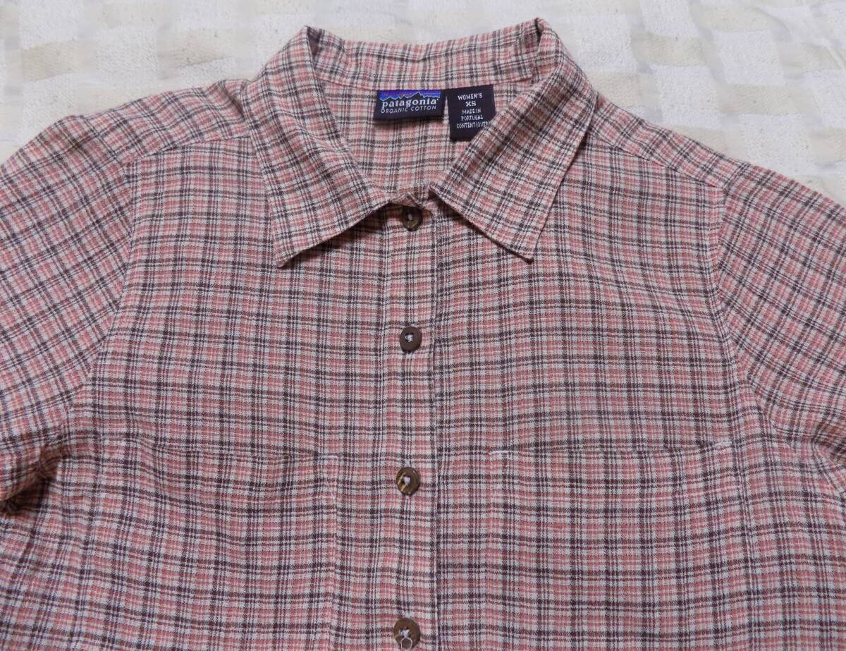 美品 Patagonia パタゴニア　チェック　半袖シャツ XS　（管T）　_画像3