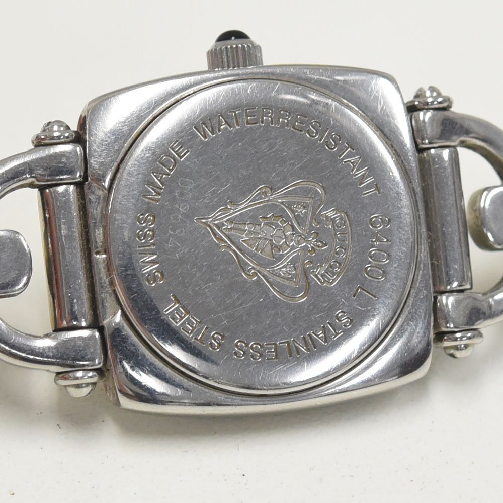 1円 可動(dòng)品 腕時(shí)計(jì) グッチ GUCCI 6400L クォーツ レディース 同梱不可