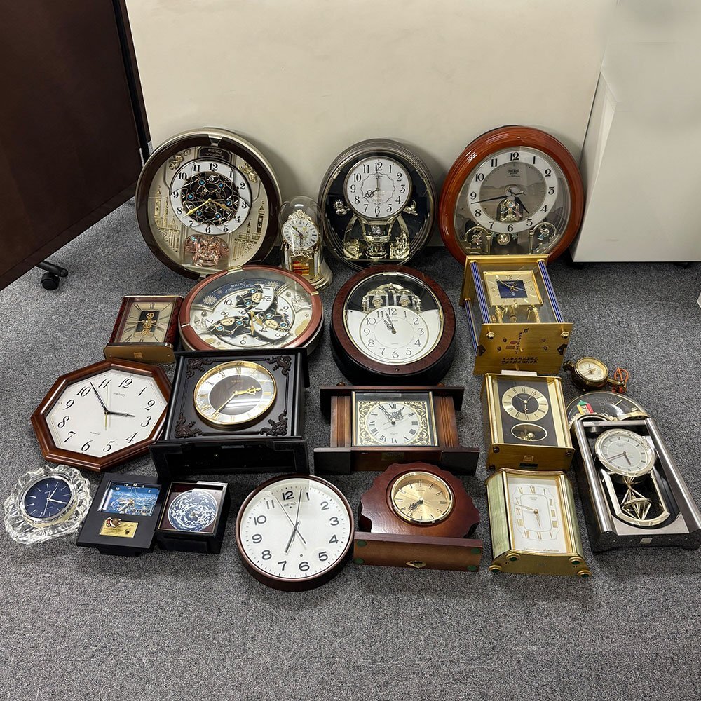 1円 21點(diǎn) 現(xiàn)狀品 時(shí)計(jì) 置き時(shí)計(jì) 掛け時(shí)計(jì) セイコー シチズン 等 他 動(dòng)作未確認(rèn) ジャンク まとめて 電池蓋無(wú)し含む 3個(gè)口 同梱不可