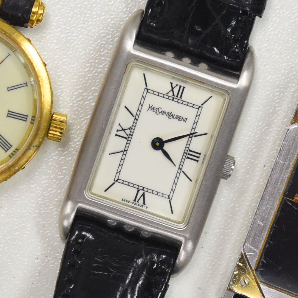 1円 不動(dòng)品 腕時(shí)計(jì) 4本 イヴサンローラン ラドー グッチ クォーツ メンズ レディース まとめて 同梱不可