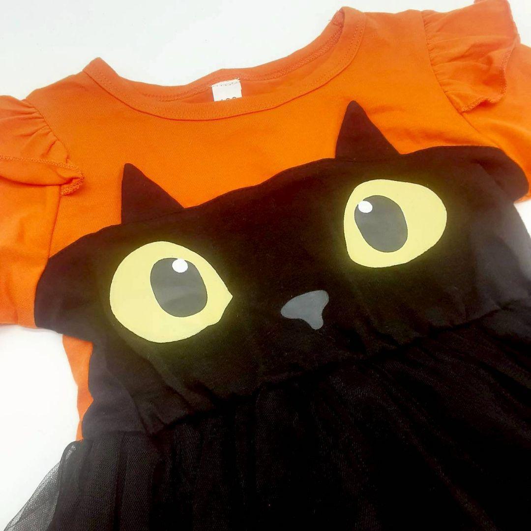 【新品 120cm】黒猫 ハロウィン ワンピース 子供 コスプレ_画像7
