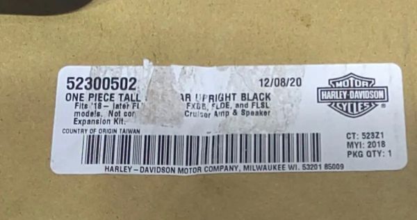 ハーレー 純正 ハーレー トール リジッドマウント シーシーバー 2018 2019 2020 2021 2022 2023 2024　FLDE FLHC FLHCS FLSL FXBB 52300502