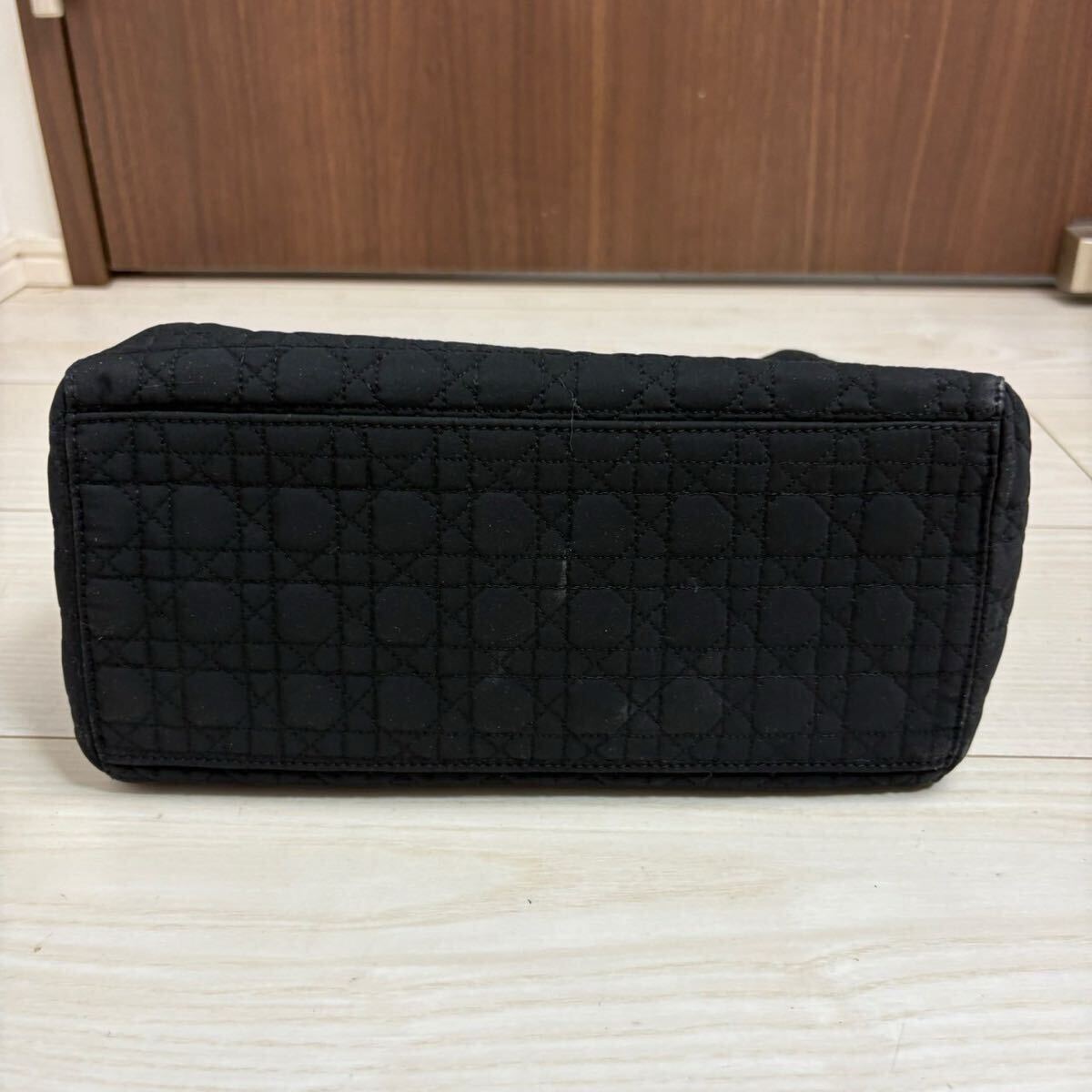 Christian Dior クリスチャンディオール レディディオール カナージュ ハンドバッグ ブラック 黒 ゴールド金具