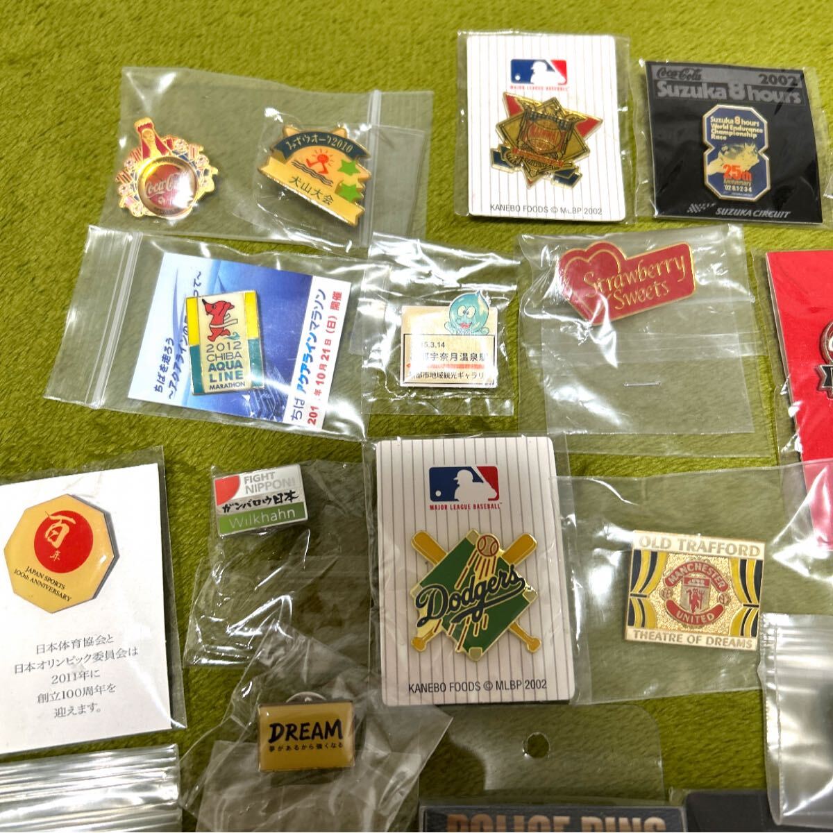ピンバッジ まとめ DREAM JFAファンタジスタ 日韓ワールドカップYahoo コカコーラ MLB 鈴鹿 登山 観光 記念品 大量 ピンバッチ ピンズ