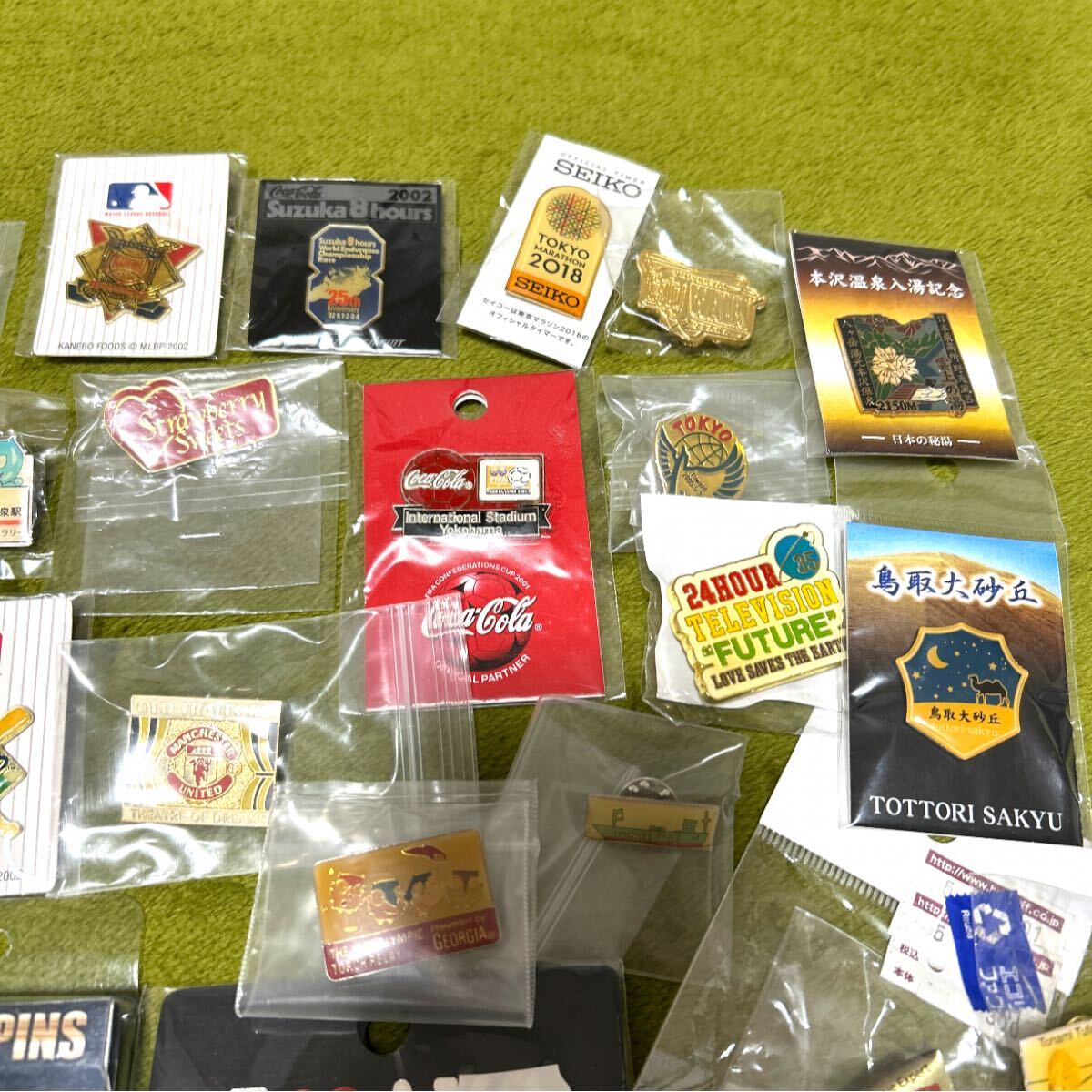 ピンバッジ まとめ DREAM JFAファンタジスタ 日韓ワールドカップYahoo コカコーラ MLB 鈴鹿 登山 観光 記念品 大量 ピンバッチ ピンズ