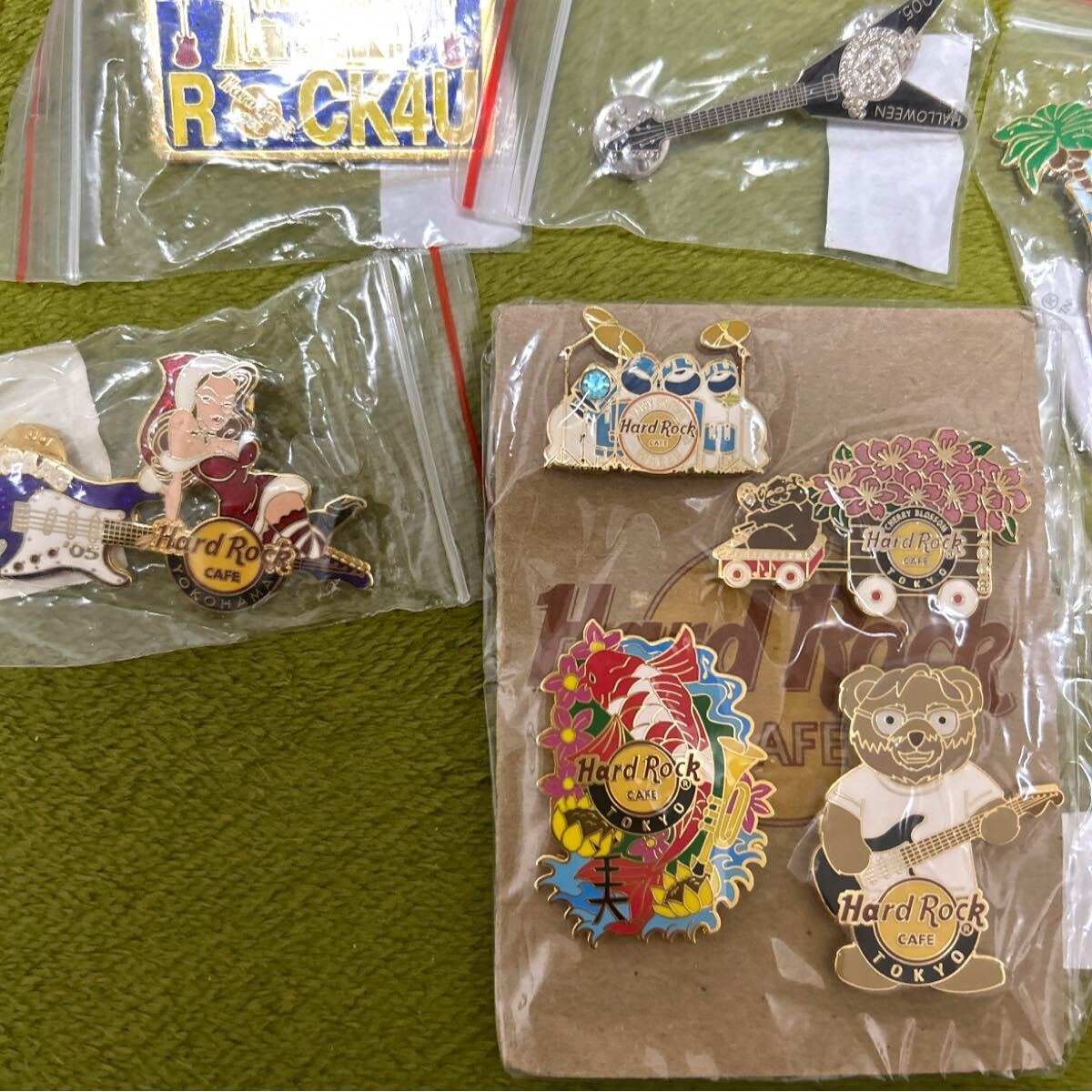ハードロックカフェ Hard Rock CAFE ピンバッジ 大量まとめ ピンバッチ★TOKYO/YOKOHAMA/桜/錦鯉/クマ/ドラム/クリスマス/ギター/限定 レア