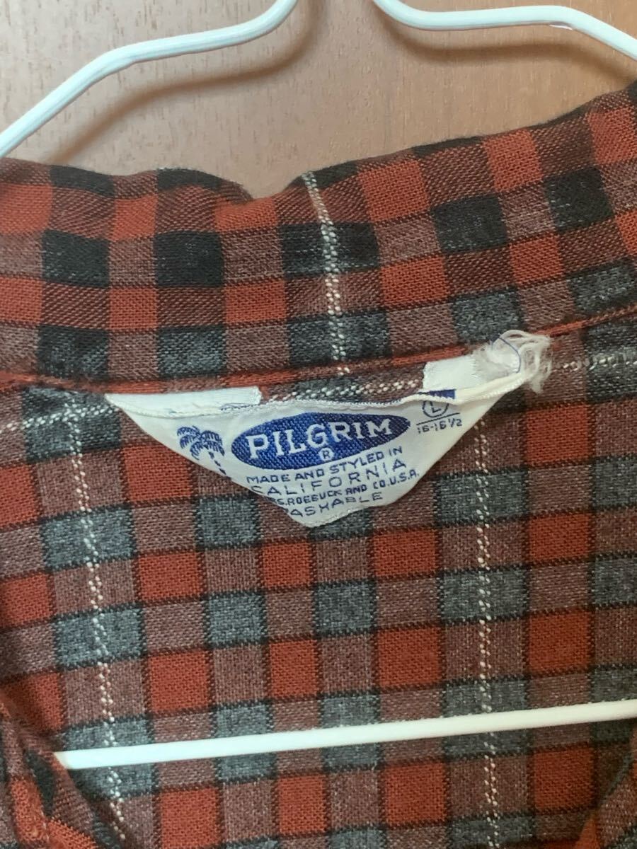 PILGRIM ピルグリム　60’s50’s チェックシャツ　オンブレ　ビンテージ_画像2