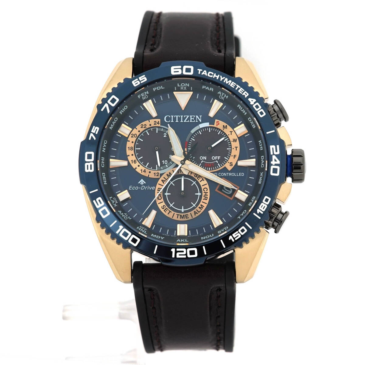 CITIZEN シチズン プロマスター エコ・ドライブ CB5039-11L ソーラー ブルー文字盤 メンズ 保証書 (K-CI26)_画像2