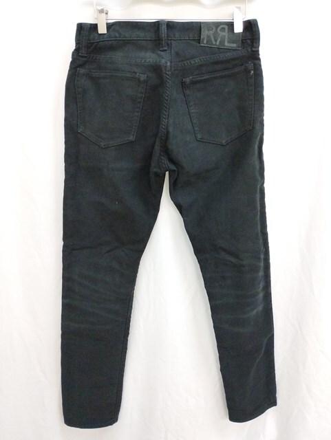 E740 [人気] RRL ダブルアールエル パンツ 28 ブラック ボタンフライ 綿100% コンチョ | T★_画像2