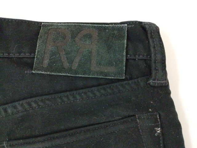 E740 [人気] RRL ダブルアールエル パンツ 28 ブラック ボタンフライ 綿100% コンチョ | T★_画像3