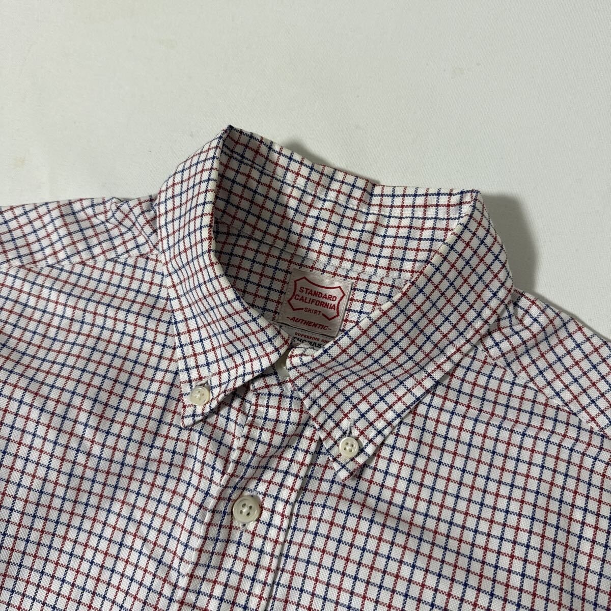 美品 standard California Thomas mason BD shirt M スタンダード カリフォルニア トーマスメイソン ボタンダウン シャツ チェック_画像4