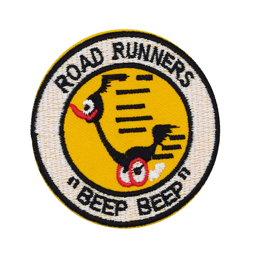 ロードランナー RUN 丸 黄 レーシング ワッペン #334 世田谷ベース アメリカ雑貨 アメリカン雑貨_画像1