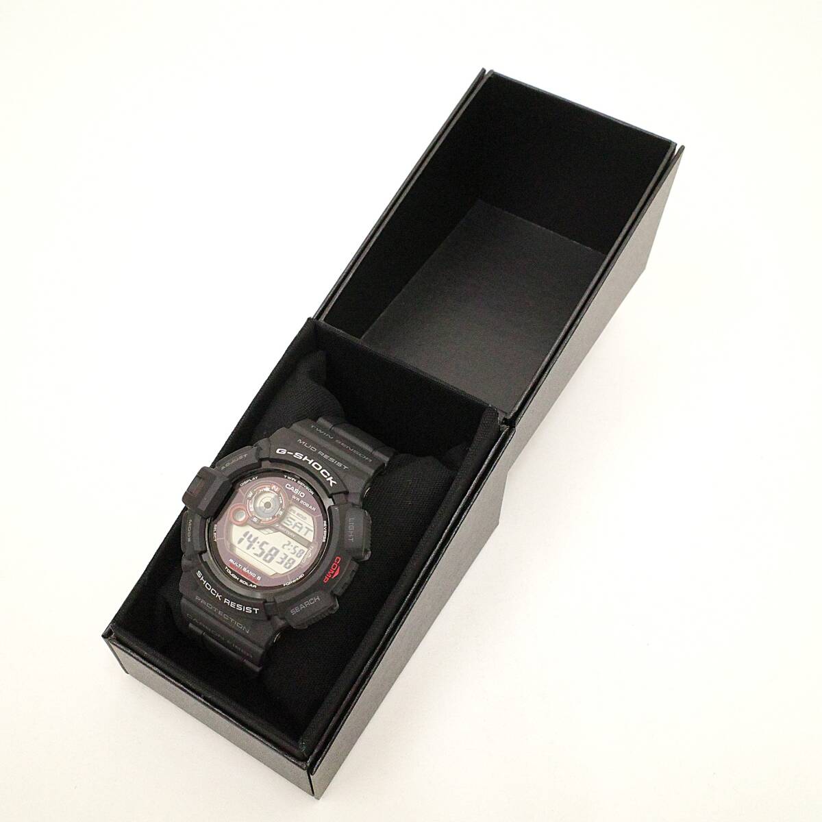 【美品】CASIO カシオ GW-9300 G-SHOCK MUDMAN マッドマン 黒 ブラック 電波ソーラー 腕時計