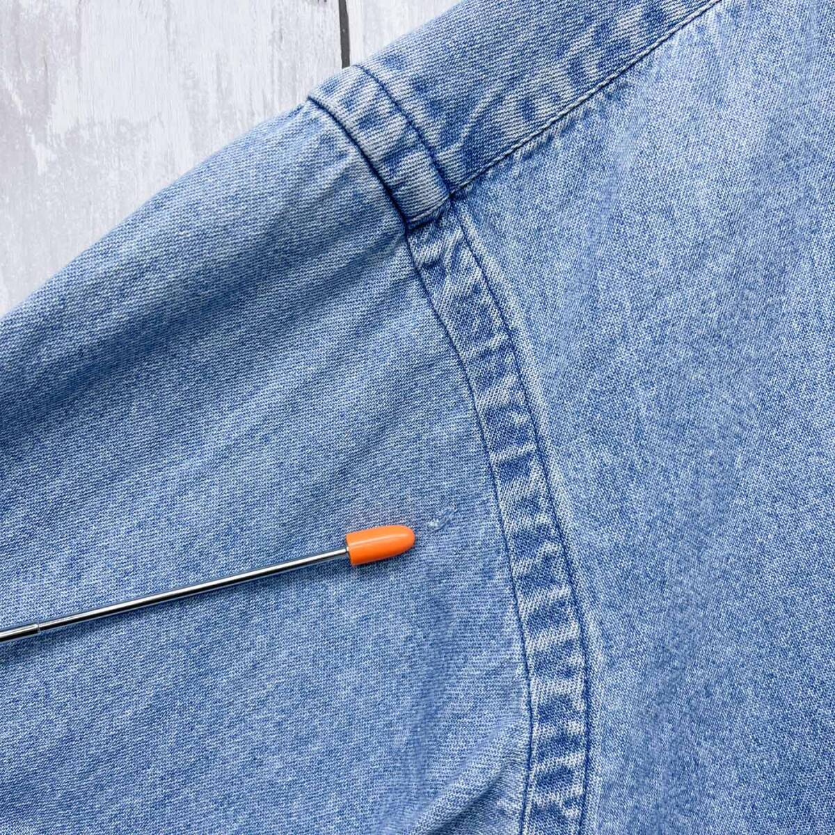 ラルフローレン Ralph Lauren 長袖シャツ メンズ ワンポイント デニムシャツ BLAIRE コットン100% Lサイズ 6-556_画像8