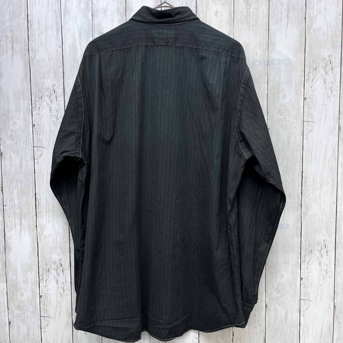 ラルフローレン Ralph Lauren 長袖シャツ メンズ ストライプ CURHAM CLASSIC FIT コットン100％ 16 1/2 L~XLサイズ 6-573_画像7