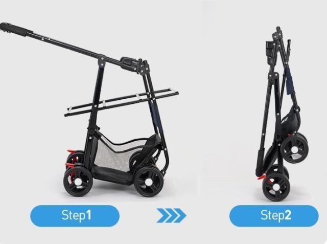 高品質(zhì)☆ペットカート 折りたたみ 軽量 ペット 4輪 ホルダー 収納 耐荷重15kg 中型犬 小型犬 介護(hù)用 散歩用 犬 貓 カート シニア犬