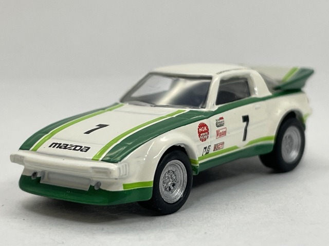 ■★サークルKサンクス MAZDA(マツダ) ミニカーコレクション SAVANNA RX-7 Daytona 24h(1/100)(白/緑/KYOSHO)_画像1